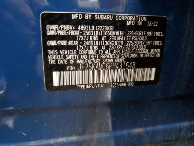 Photo 14 from auction – 2023 SUBARU FORESTER W with VIN JF2SKAMC6PH431548