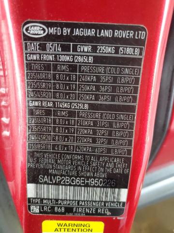 Photo 14 from auction – 2014 LAND ROVER RANGE ROVE with VIN SALVP2BG6EH950226