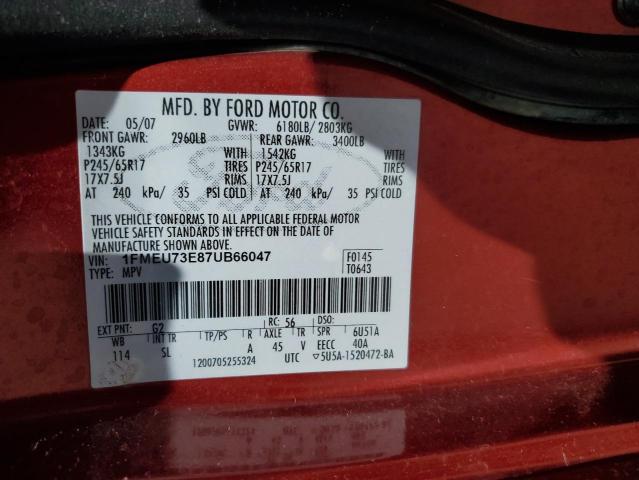 Photo 14 from auction – 2007 FORD EXPLORER X with VIN 1FMEU73E87UB66047