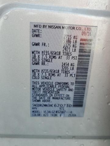 Photo 14 from auction – 2017 NISSAN PATHFINDER with VIN 5N1DR2MN3HC620730