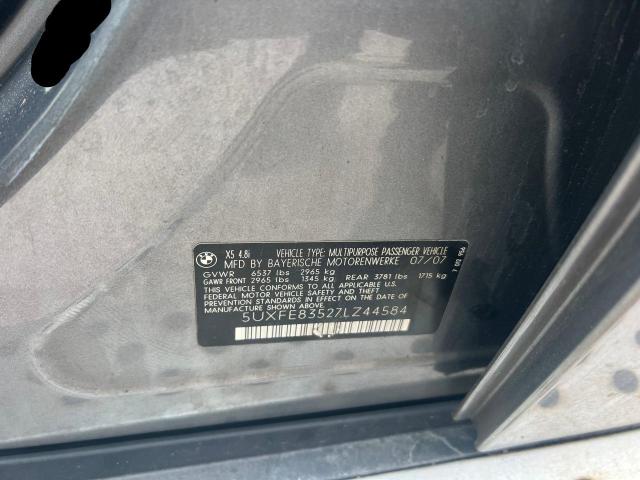 Photo 10 from auction – 2007 BMW X5 4.8I with VIN 5UXFE83527LZ44584