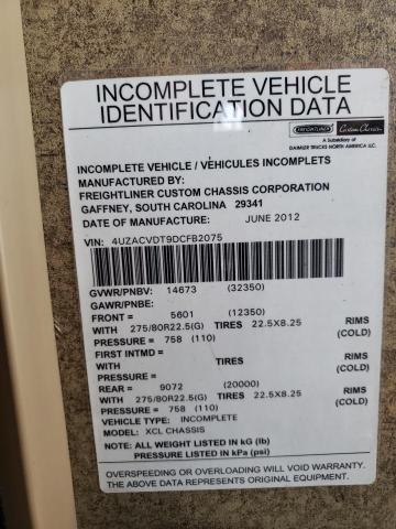 Photo 10 from auction – 2013 FREIGHTLINER CHASSIS XC with VIN 4UZACVDT9DCFB2075