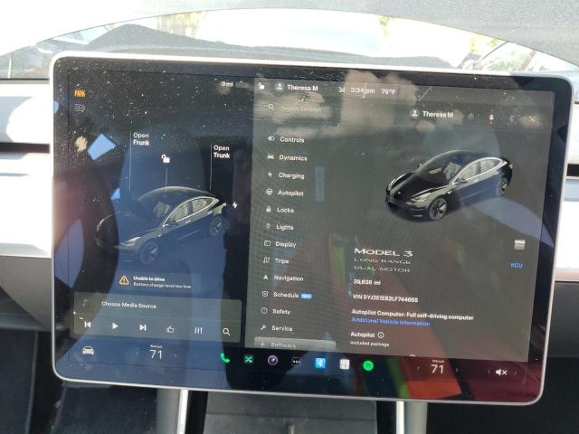 Photo 9 from auction – 2020 TESLA MODEL 3 with VIN 5YJ3E1EB2LF744655