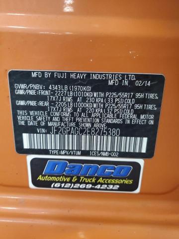 Photo 14 from auction – 2014 SUBARU XV CROSSTR with VIN JF2GPAGC2E8275380