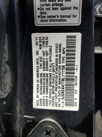 Photo 14 from auction – 2011 HONDA CR-V EXL with VIN 5J6RE4H77BL111156