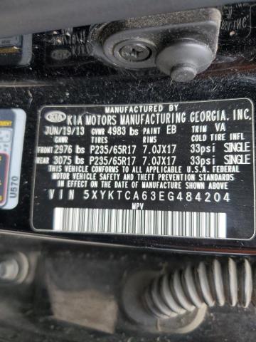 Photo 14 from auction – 2014 KIA SORENTO LX with VIN 5XYKTCA63EG484204
