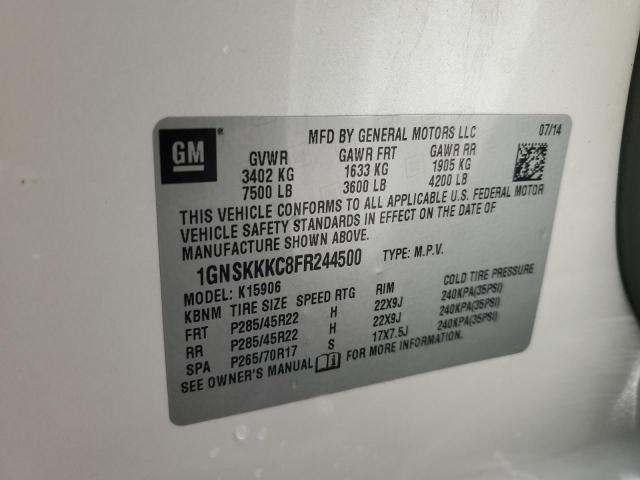 Photo 14 from auction – 2015 CHEVROLET SUBURBAN with VIN 1GNSKKKC8FR244500