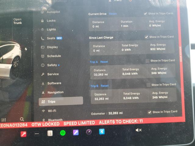 Photo 9 from auction – 2022 TESLA MODEL Y with VIN 7SAYGDEE0NA013284