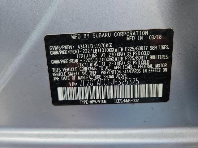 Photo 14 from auction – 2018 SUBARU CROSSTREK with VIN JF2GTADC1JH325325