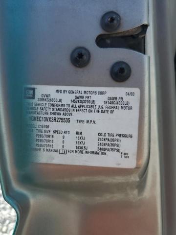 Photo 14 from auction – 2003 GMC YUKON with VIN 1GKEC13VX3R275535
