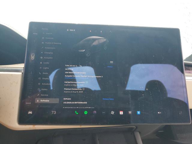 Photo 9 from auction – 2022 TESLA MODEL X with VIN 7SAXCBE52NF355849