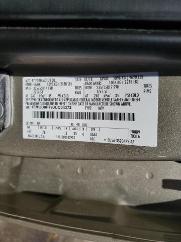 Photo 14 from auction – 2018 FORD ESCAPE S with VIN 1FMCU0F79JUC04372
