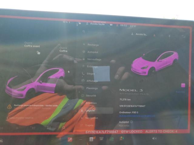 Photo 9 from auction – 2020 TESLA MODEL 3 with VIN 5YJ3E1EA7LF718947