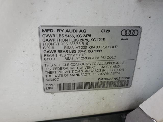 Photo 14 from auction – 2020 AUDI Q5 PREMIUM with VIN WA1BNAFY9L2102249