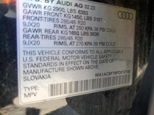 Photo 14 from auction – 2023 AUDI Q7 PREMIUM with VIN WA1ACBF79PD012740