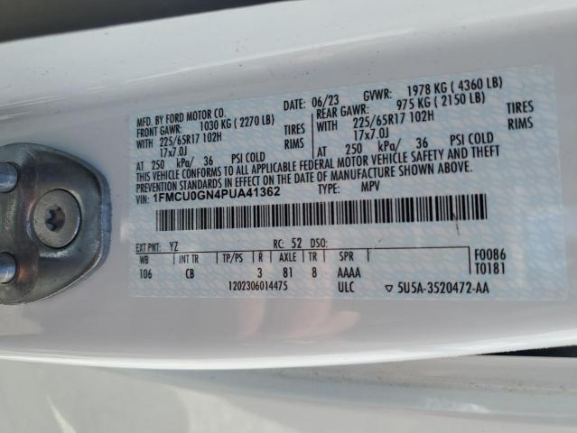 Photo 14 from auction – 2023 FORD ESCAPE ACTIVE with VIN 1FMCU0GN4PUA41362