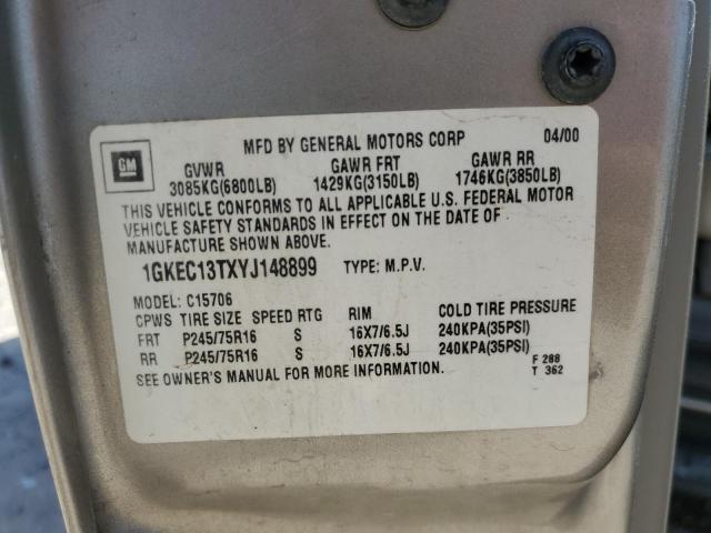 Photo 14 from auction – 2000 GMC YUKON with VIN 1GKEC13TXYJ148899
