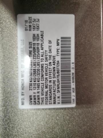Photo 14 from auction – 2018 HONDA ODYSSEY EX with VIN 5FNRL6H78JB077284