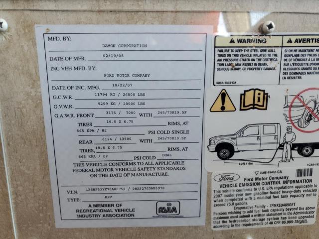 Photo 10 from auction – 2008 DAYMAN DAYBREAK 3270 with VIN 1F6NF53YX70A08753