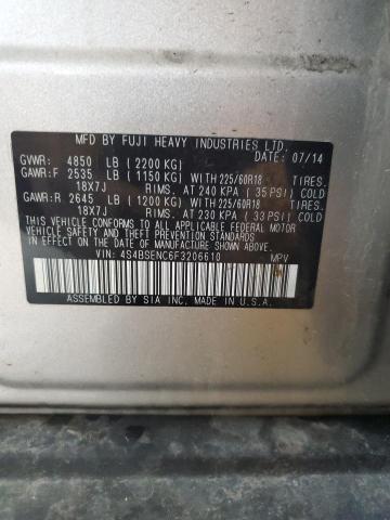 Photo 14 from auction – 2015 SUBARU OUTBACK 3. with VIN 4S4BSENC6F3206610