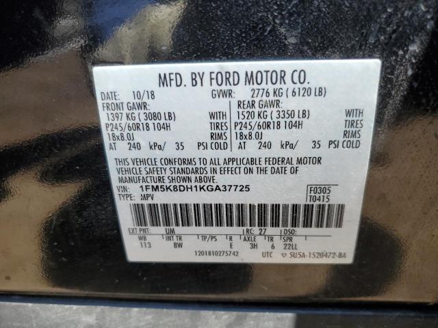 Photo 14 from auction – 2019 FORD EXPLORER X with VIN 1FM5K8DH1KGA37725