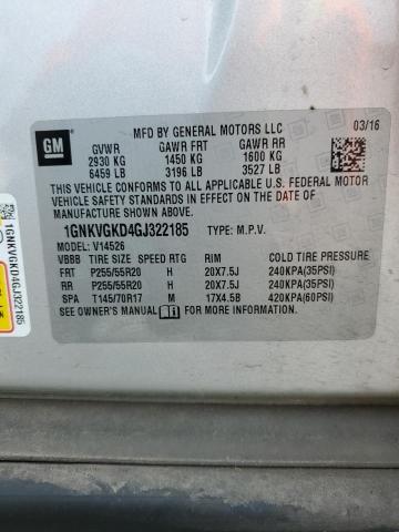 Photo 14 from auction – 2016 CHEVROLET TRAVERSE L with VIN 1GNKVGKD4GJ322185