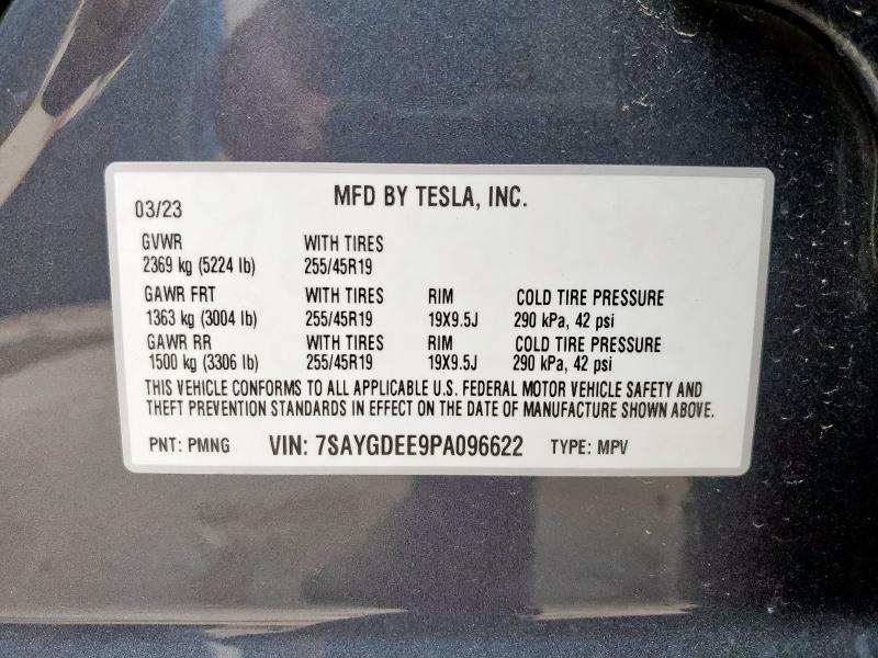 Photo 14 from auction – 2023 TESLA MODEL Y with VIN 7SAYGDEE9PA096622