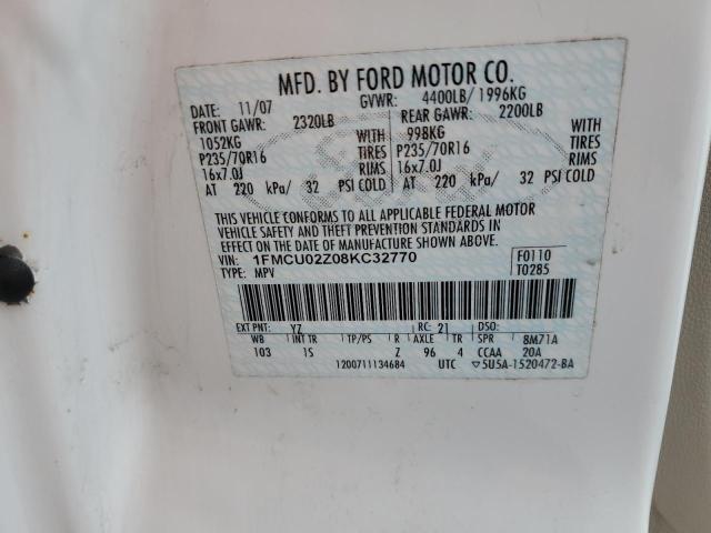 Photo 14 from auction – 2011 FORD ESCAPE XLT with VIN 1FMCU0D75BKB36359
