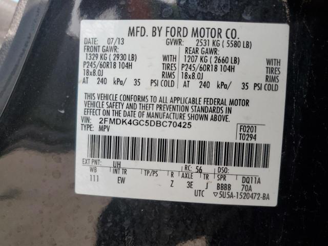 Photo 14 from auction – 2013 FORD EDGE SE with VIN 2FMDK4GC5DBC70425