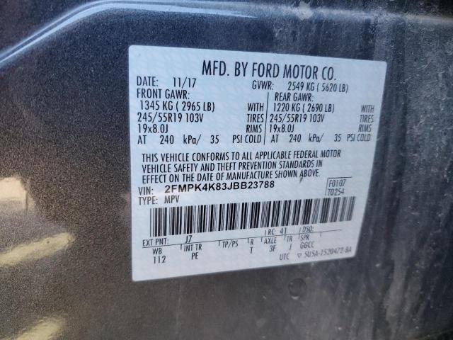 Photo 14 from auction – 2018 FORD EDGE TITAN with VIN 2FMPK4K83JBB23788