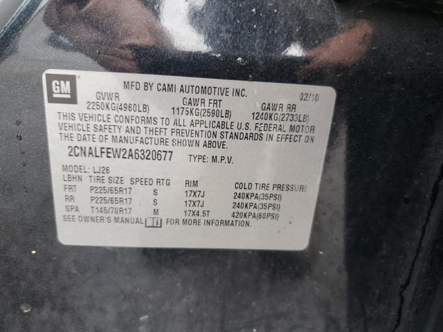 Photo 14 from auction – 2010 CHEVROLET EQUINOX with VIN 2CNALFEW2A6320677