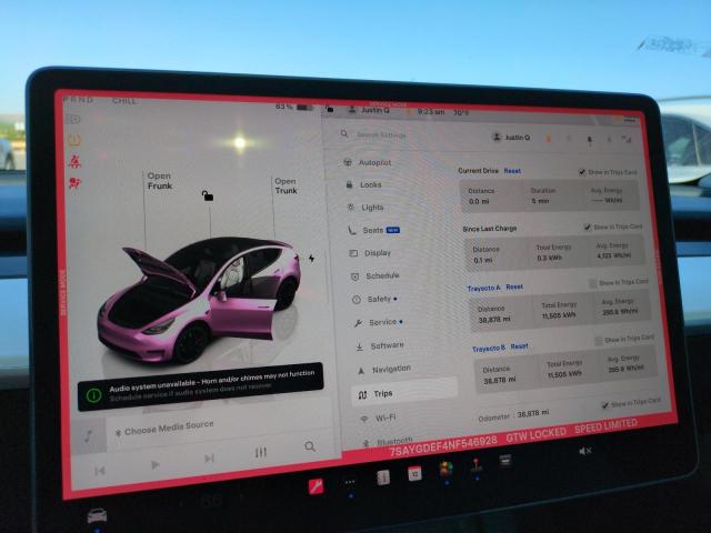 Foto 9 de la subasta – 2022 TESLA MODEL Y con VIN 7SAYGDEF4NF546928