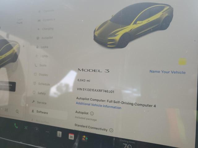 Photo 9 from auction – 2024 TESLA MODEL 3 with VIN 5YJ3E1EAXRF746301