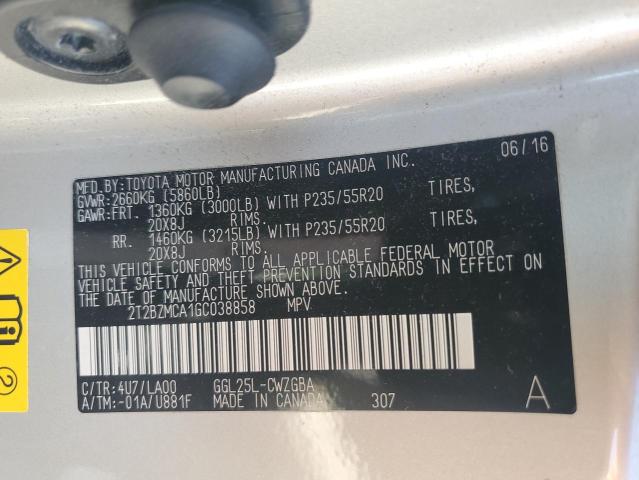 Photo 14 from auction – 2016 LEXUS RX 350 BAS with VIN 2T2BZMCA1GC038858