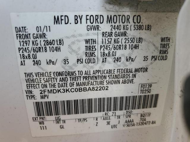 Photo 14 from auction – 2011 FORD EDGE LIMITED with VIN 2FMDK3KC0BBA82202