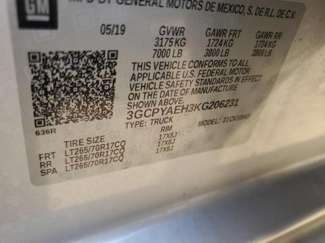 Photo 10 from auction – 2019 CHEVROLET SILVERADO with VIN 3GCPYAEH3KG206231