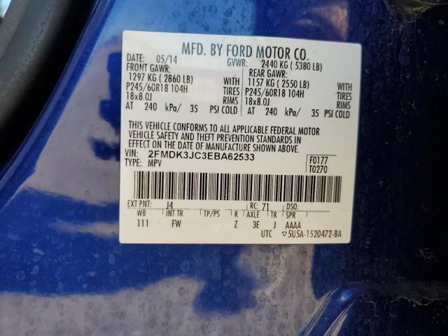 Photo 14 from auction – 2014 FORD EDGE SEL with VIN 2FMDK3JC3EBA62533