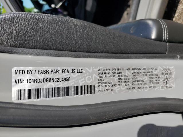 Photo 14 from auction – 2022 DODGE DURANGO GT with VIN 1C4RDJDG8NC204950