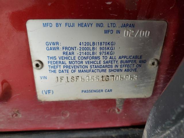 Photo 14 from auction – 2001 SUBARU FORESTER L with VIN JF1SF63551G706963