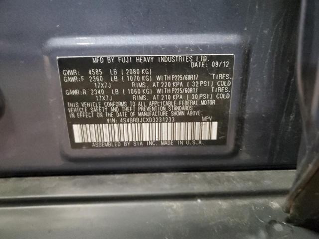 Photo 14 from auction – 2013 SUBARU OUTBACK 2. with VIN 4S4BRBJCXD3231233