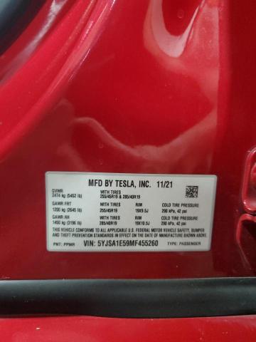 Photo 14 from auction – 2021 TESLA MODEL S with VIN 5YJSA1E59MF455260