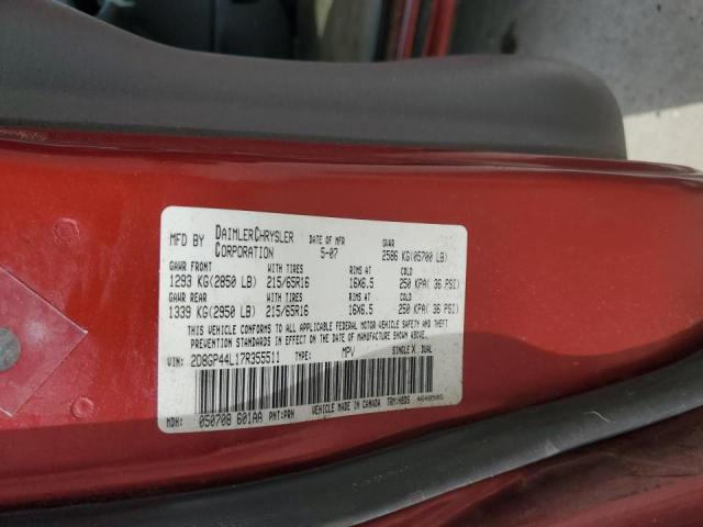 Photo 14 from auction – 2007 DODGE GRAND CARA with VIN 2D8GP44L17R355511
