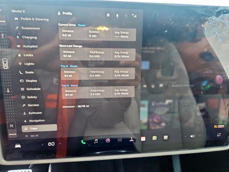 Photo 9 from auction – 2022 TESLA MODEL X with VIN 7SAXCBE52NF364843