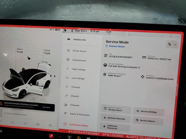 Photo 9 from auction – 2023 TESLA MODEL 3 with VIN 5YJ3E1EA1PF600897