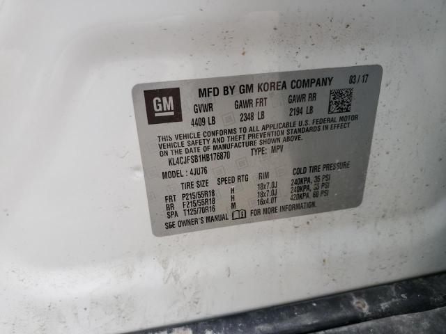 Снимка 14 от търг – 2017 BUICK ENCORE PRE с VIN KL4CJFSB1HB176870