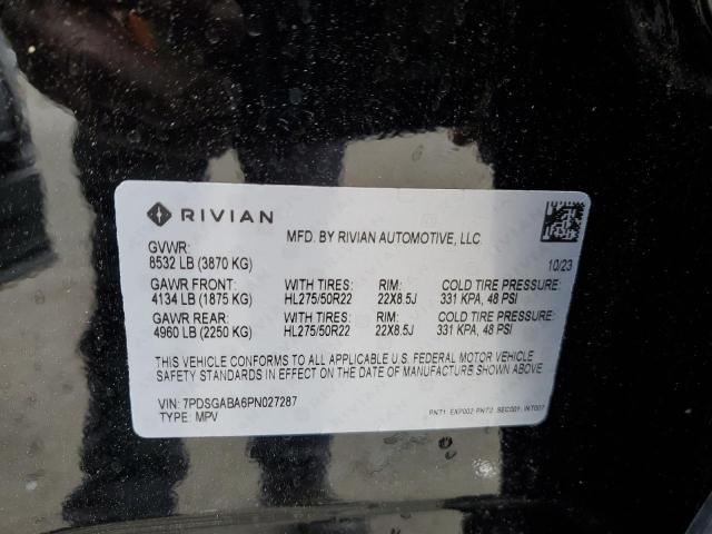 Photo 14 from auction – 2023 RIVIAN R1S ADVENT with VIN 7PDSGABA6PN027287