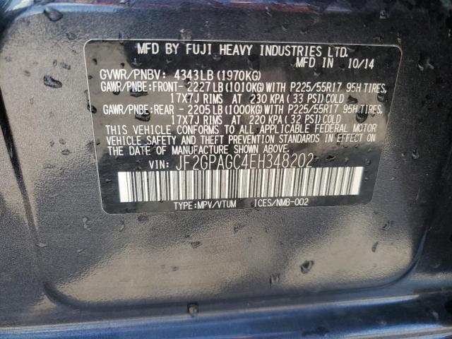 Photo 14 from auction – 2014 SUBARU XV CROSSTR with VIN JF2GPAGC4EH348202