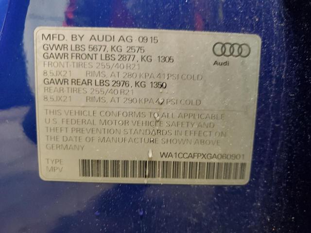 Photo 14 from auction – 2016 AUDI SQ5 PREMIU with VIN WA1CCAFPXGA060901