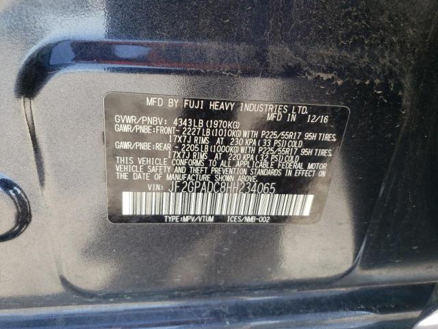 Photo 14 from auction – 2017 SUBARU CROSSTREK with VIN JF2GPADC8HH234065