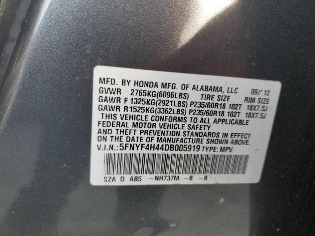 Photo 14 from auction – 2013 HONDA PILOT EX with VIN 5FNYF4H44DB005919